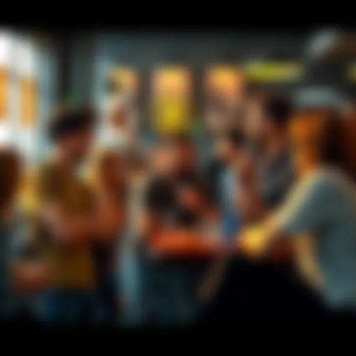 A group of bitcoin enthusiasts sharing their experiences and updates in a casual setting.