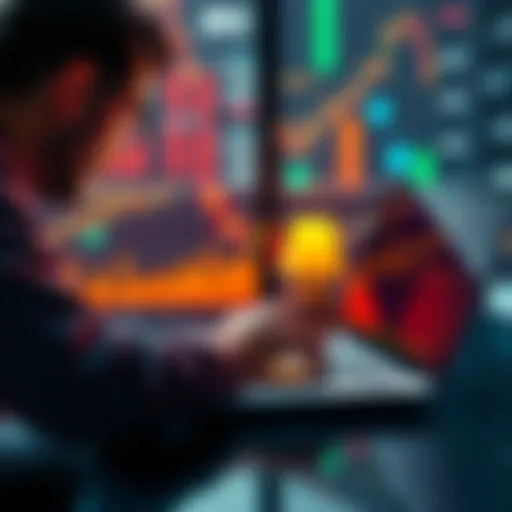 A person analyzing Bitcoin charts on a laptop while considering investment strategies in a bear market.