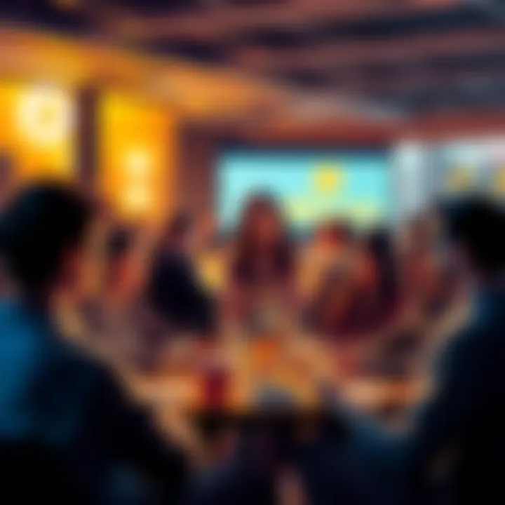 Bitcoin Discussion Forum Participants engaging in a lively discussion about Bitcoin, sharing ideas and insights