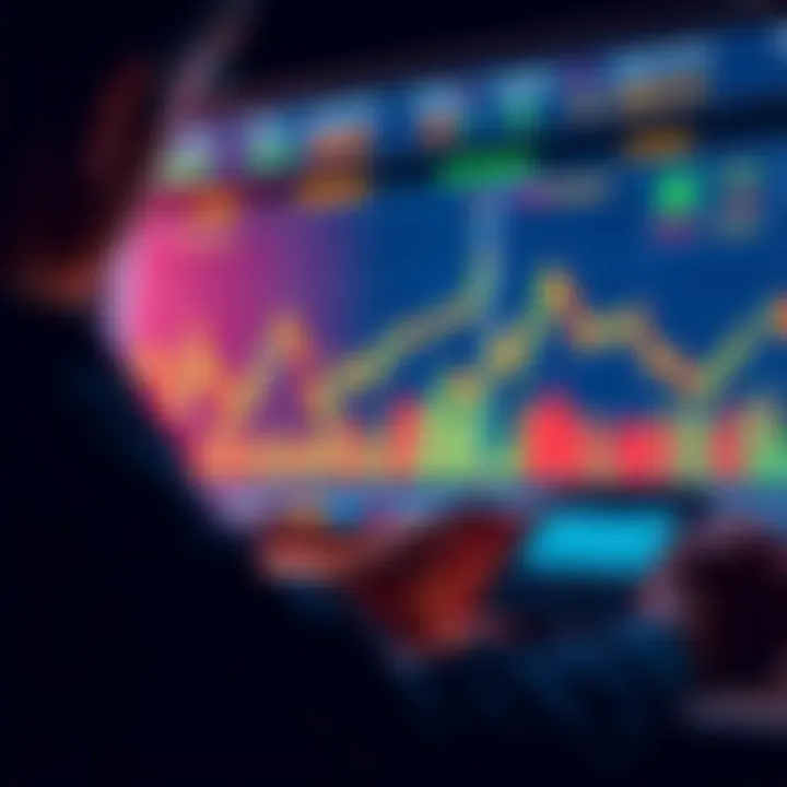 A person analyzing Bitcoin price charts while calculating investments for dollar-cost averaging in Bitcoin.