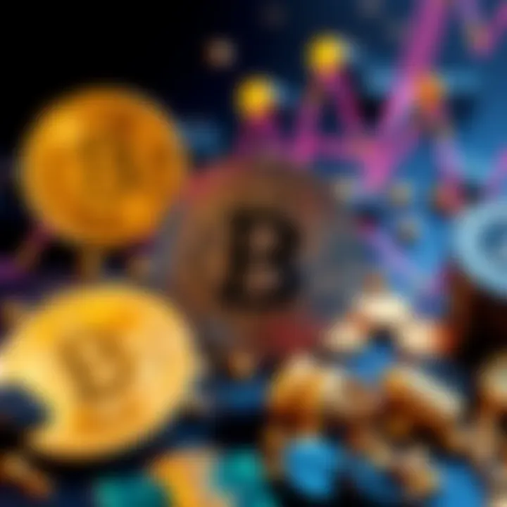 A visual representation of Bitcoin evolving; includes symbols of digital currency and traditional gold.