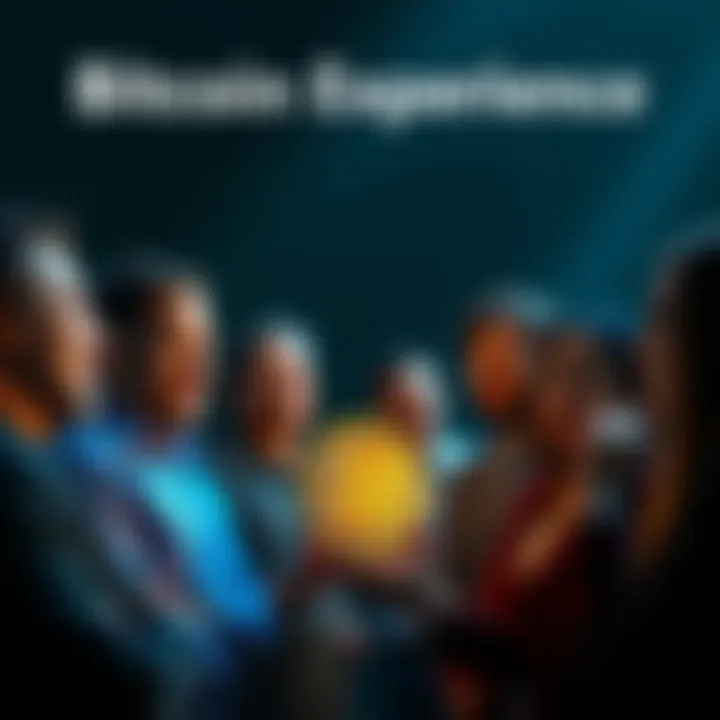 A group of people discussing their experiences with Bitcoin, showing both excitement and concern.