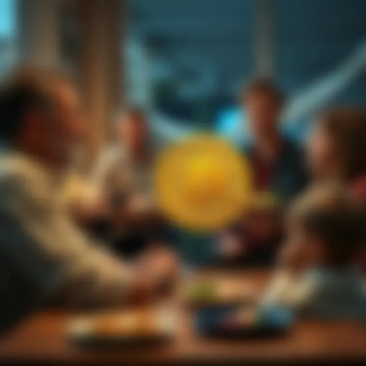 A thoughtful parent reflects on passing Bitcoin wealth to their children at a family gathering.