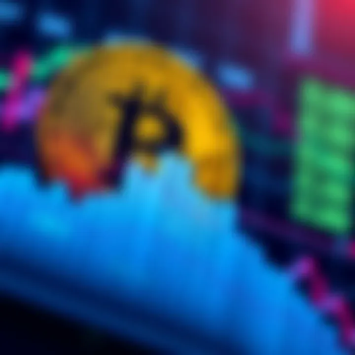 A visual of the Bitcoin symbol alongside a financial graph showing growth, representing its impact on modern finance.