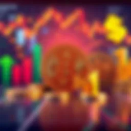 A visual comparison of Bitcoin with stocks and ETFs, showing Bitcoin in front of traditional financial symbols like graphs and dollar signs.