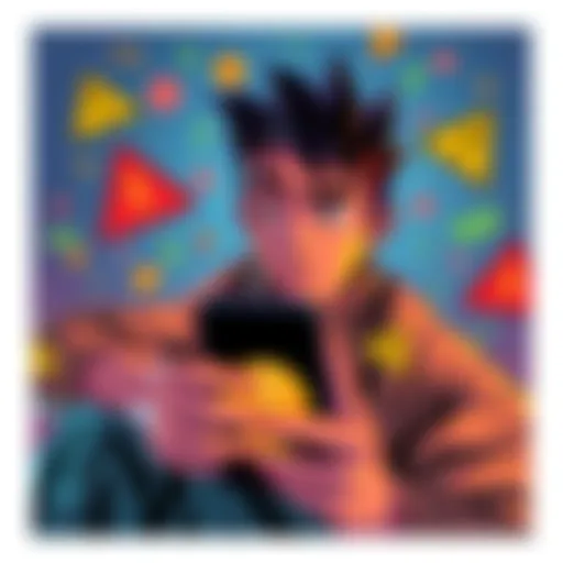 A graphic showing a person looking worried while holding a phone with a Bitcoin logo, surrounded by warning symbols and money symbols, depicting cryptocurrency fraud