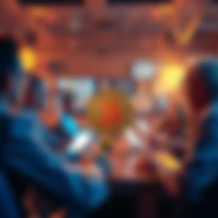 Various people discussing the future of Bitcoin in a digital forum setting