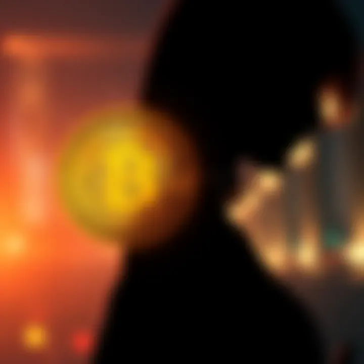 A Bitcoin symbol next to a silhouette of a girl, representing the appeal of both in life choices.