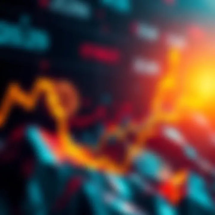 Graph showing Bitcoin price trends with upward and downward movements, symbolizing potential future values by 2029.