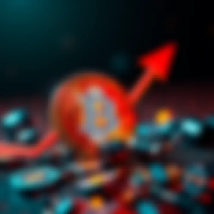 Bitcoin Growth Prediction A graphic showing a Bitcoin symbol with an upward arrow, indicating potential growth to $12 million over 30 years.