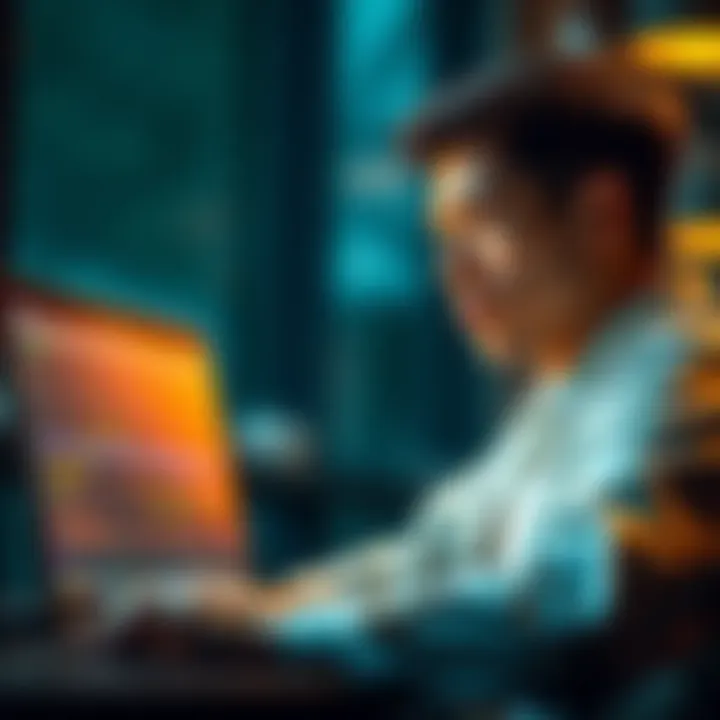 A person looking at a Bitcoin chart on their laptop with a thoughtful expression, reflecting on market conditions.