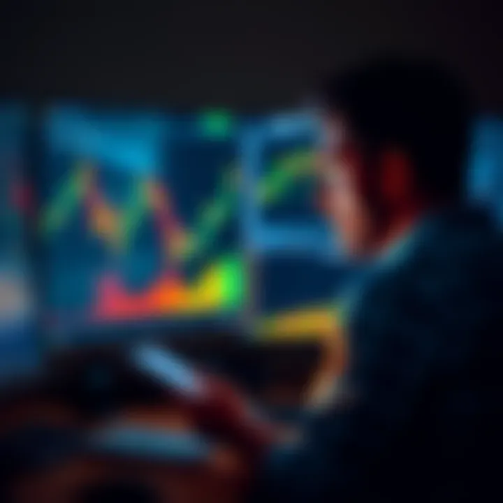 A person looking at Bitcoin charts on a computer screen, deep in thought about their investment journey since 2015.