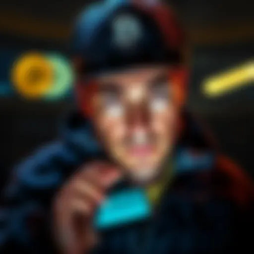 A concerned Bitcoin holder examines a Ledger device with a frown, reflecting worries about cryptocurrency safety.