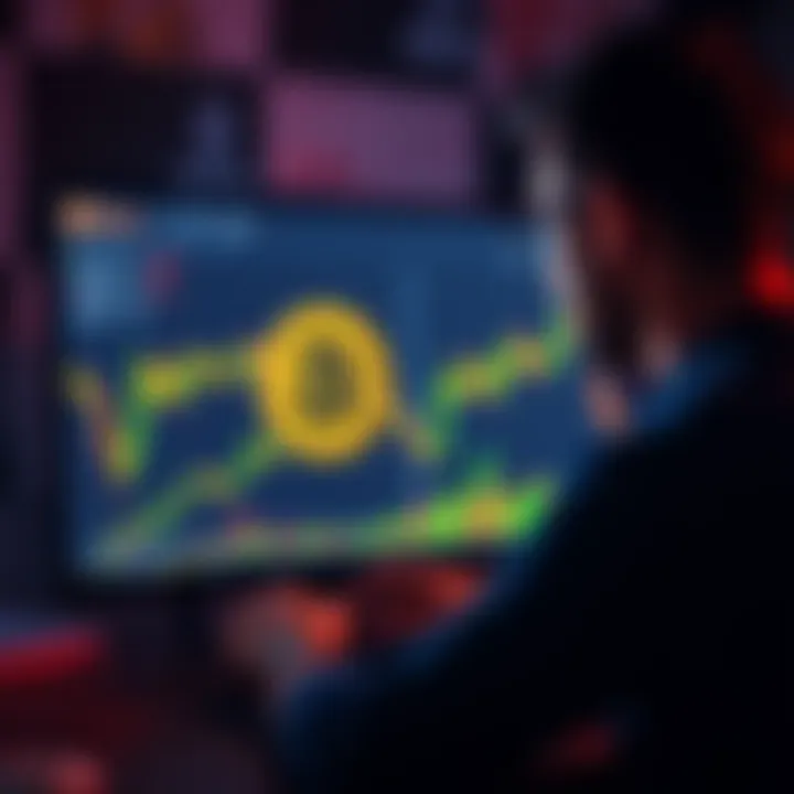 Bitcoin Holdings A person looking at a graph of Bitcoin prices on a computer screen, reflecting on their investment journey.