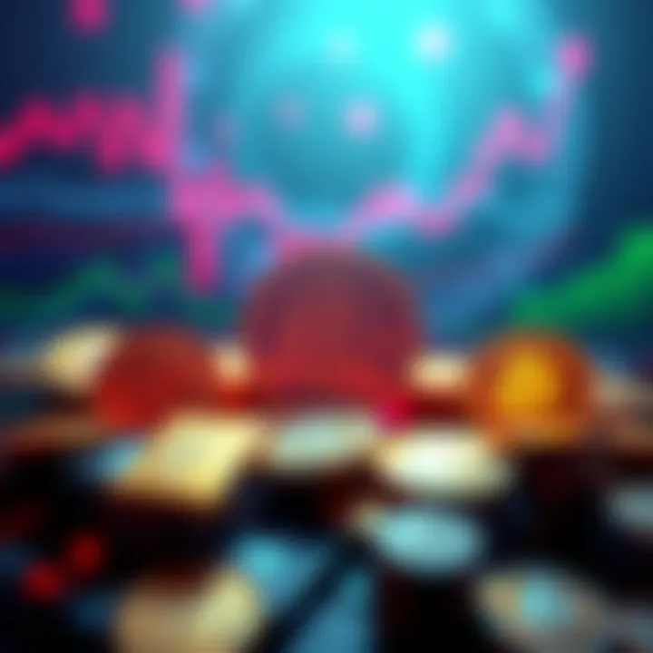 Illustration of Bitcoin symbols and charts representing improvement proposals for cryptocurrency growth