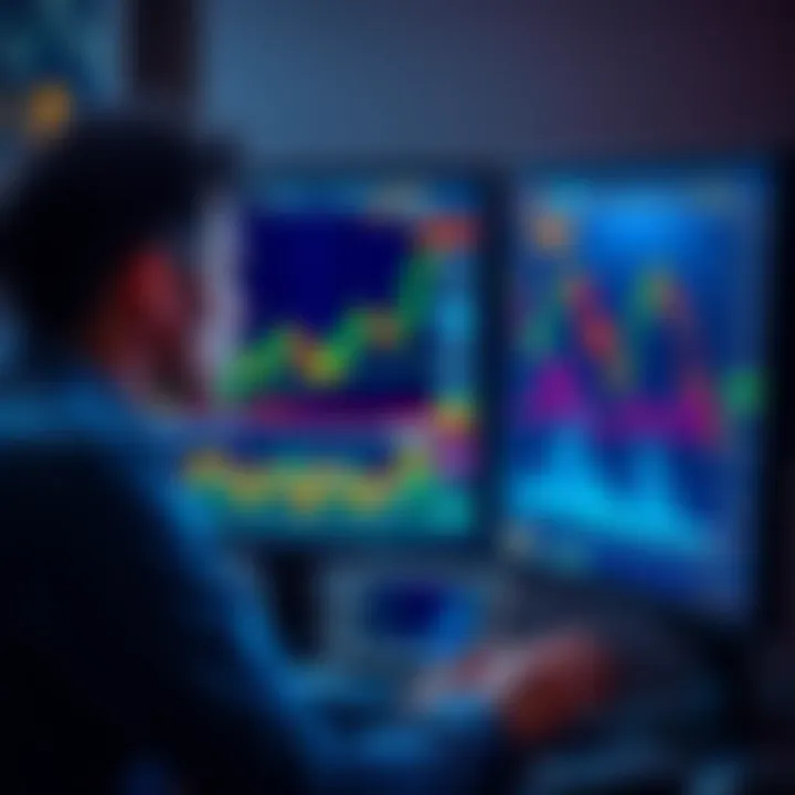 A person looking frustrated at a computer screen displaying Bitcoin charts and inflation statistics