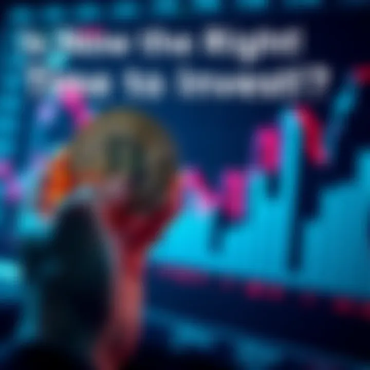 A person holding a Bitcoin coin with a fluctuating graph in the background, symbolizing market trends.