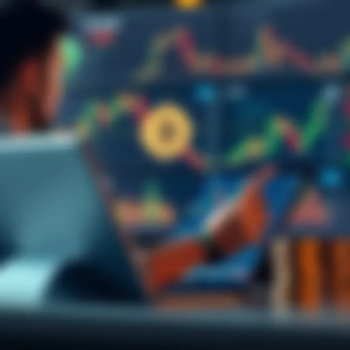 A person analyzing Bitcoin charts on a laptop, contemplating investment opportunities.