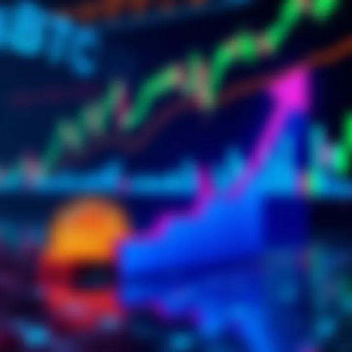 A graphic showing an upward trend in Bitcoin prices with a Bitcoin symbol and investment charts in the background.