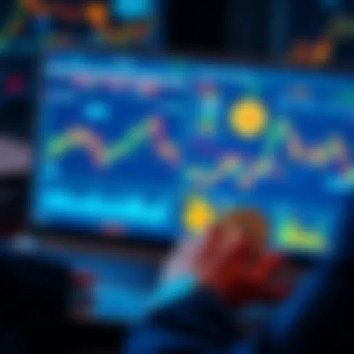 A person analyzing Bitcoin market trends on a laptop, with charts and graphs displayed, considering investment decisions for 2025.