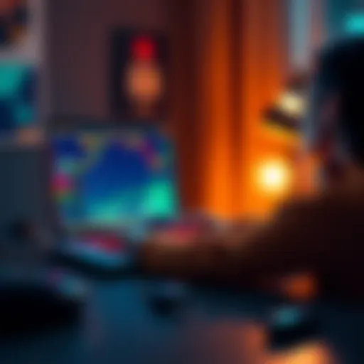 A person sitting at a desk with a laptop showing Bitcoin charts, looking thoughtful about past investment choices, while a car key sits nearby.