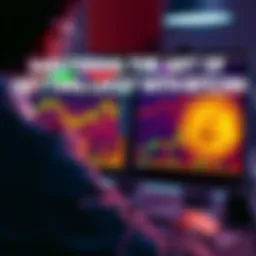 A person analyzing Bitcoin trends on a computer screen with charts and graphs