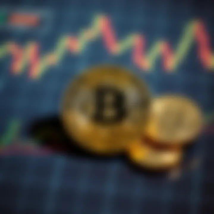 A close-up of a Bitcoin coin on a financial chart background, symbolizing its value as an investment tool in 2025.