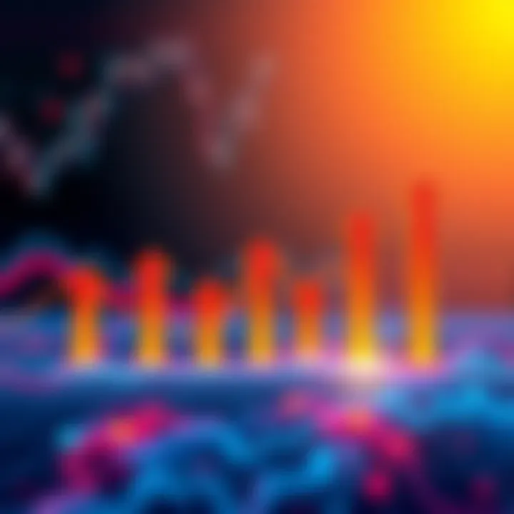 Bitcoin Investment Trend A graphic showing monthly Bitcoin investment trends with upward and downward arrows representing changes in investment amounts.