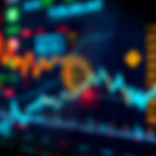 Graph showing Bitcoin price fluctuations with warning signs indicating crash risk