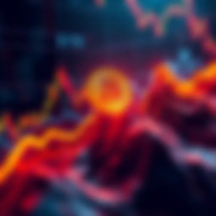 A graph showing Bitcoin's market cycles with peaks and valleys, illustrating potential future growth patterns.