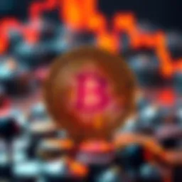 A visual representation of Bitcoin with a bright graphic showing 20 million mined coins