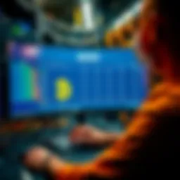 A person checking Bitcoin addresses on a computer screen with a Trezor device and mining equipment in the background.