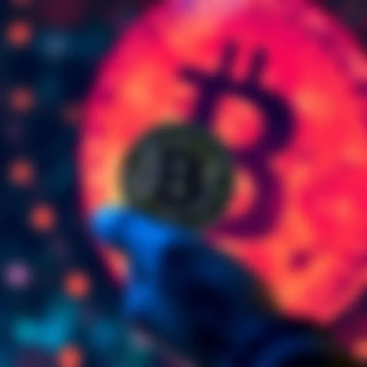 A person holding a physical bitcoin coin in one hand, with a digital representation of multiple bitcoins in the background, symbolizing hope for full ownership.