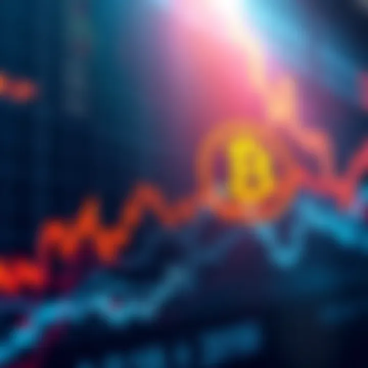 A chart showing recent fluctuations in Bitcoin prices with upward and downward trends.
