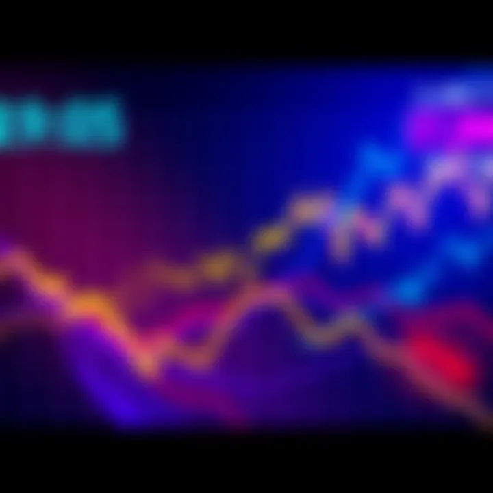 A simple line chart showing Bitcoin price fluctuations with marked dips, symbolizing market volatility and emotional trading reactions.