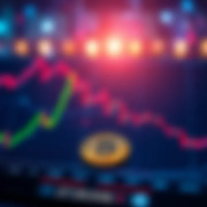 A view of a Bitcoin price chart showing a recent decline, reflecting a market dip.