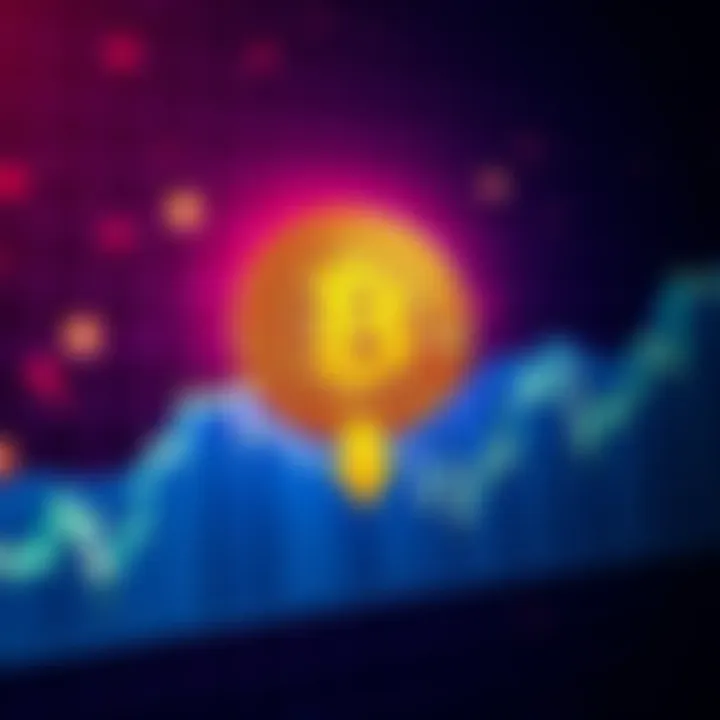 A graph showing Bitcoin's price declining below $60,000 with an arrow pointing downwards.