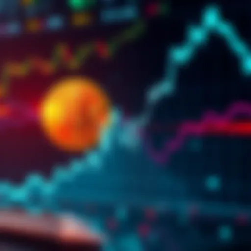 A graph showing a downward trend in Bitcoin's price, indicating market fluctuations in cryptocurrency.