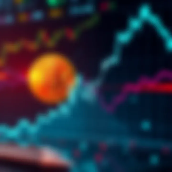 A graph showing a downward trend in Bitcoin's price, indicating market fluctuations in cryptocurrency.