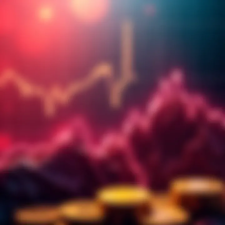 Graph showing Bitcoin price dips and peaks after a sale, representing market volatility.