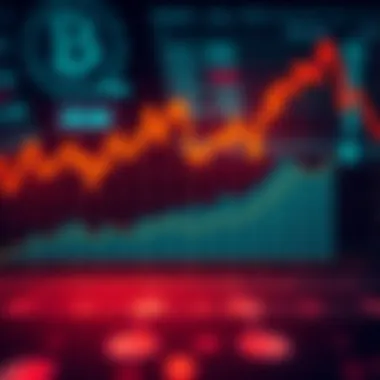 Bitcoin price fluctuation graph A line graph showing the recent decline in Bitcoin prices with a downward trend highlighted