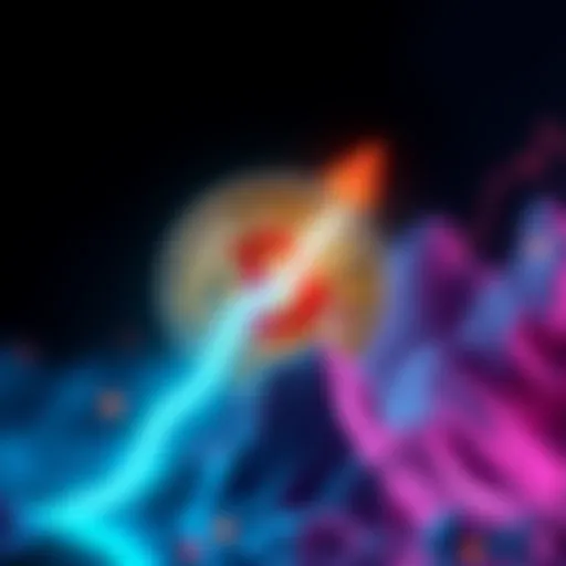 Bitcoin symbol with a rising arrow representing its price increase to $73,000 in 26 days