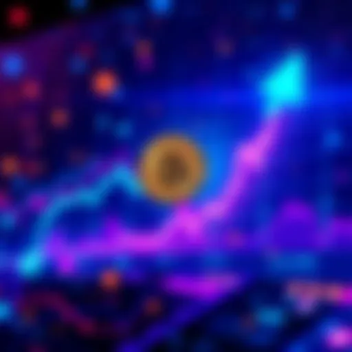 Graph showing Bitcoin price reaching $74,000 with upward trend