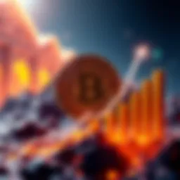 Visual representation of Bitcoin symbol with a rising graph indicating price increase toward $100,000.