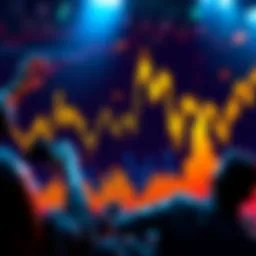 Graph showing Bitcoin price hitting new highs with excited investors