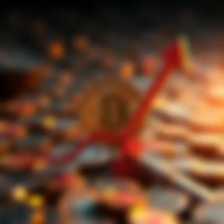 A graphic showing Bitcoin's price hitting $80,000, with an upward arrow indicating growth. The background features digital currency symbols.