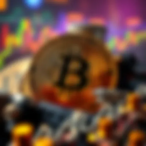 Bitcoin Price Surge Bitcoin graphic showing price reaching $82K, indicating market movement