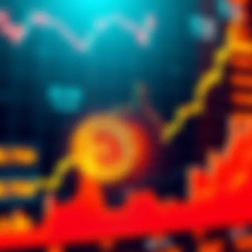 Chart showing Bitcoin price trends with highlighted key price points for selling