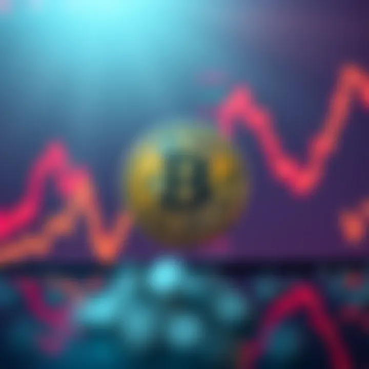 Bitcoin symbol in front of a rising graph, showing excitement among investors