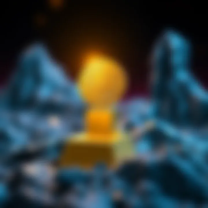 Bitcoin Rising Above Gold A graphic showing Bitcoin symbol rising above a gold bar, representing Bitcoin's growth as an investment compared to gold.